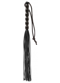Чёрная мини-плеть из резины Rubber Mini Whip - 22 см. - Blush Novelties - купить с доставкой в Черкесске