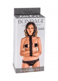 Ошейник с длинной лентой и наручниками Strap Bondage Kit Plus Size - Lola Games - купить с доставкой в Черкесске