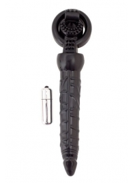 Черная вибронасадка с анальным стимулятором - ToyFa - в Черкесске купить с доставкой