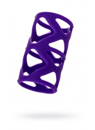 Фиолетовая насадка-сетка на пенис - 7,5 см. - A-toys - в Черкесске купить с доставкой