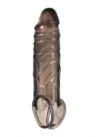 Дымчатая фаллическая насадка с подхватом и закрытой головкой - 16,2 см. - ToyFa - в Черкесске купить с доставкой