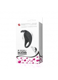 Чёрное эрекционное кольцо с вибрацией Rabbit Vibrator - Baile - в Черкесске купить с доставкой