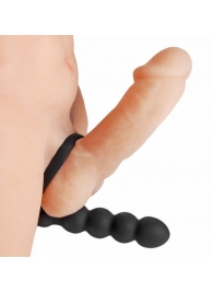 Насадка для двойного проникновения Double Fun Cock Ring with Double Penetration Vibe - XR Brands - в Черкесске купить с доставкой
