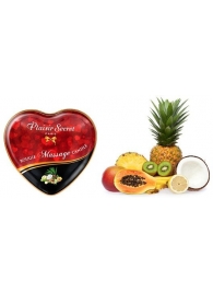 Массажная свеча с ароматом экзотических фруктов Bougie Massage Candle - 35 мл. - Plaisir Secret - купить с доставкой в Черкесске