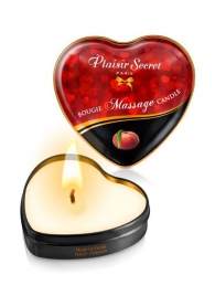 Массажная свеча с ароматом персика Bougie Massage Candle - 35 мл. - Plaisir Secret - купить с доставкой в Черкесске
