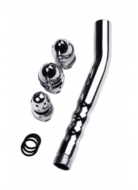 Металлический анальный душ с тремя насадками - ToyFa - купить с доставкой в Черкесске