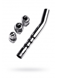 Металлический анальный душ с тремя насадками - ToyFa - купить с доставкой в Черкесске