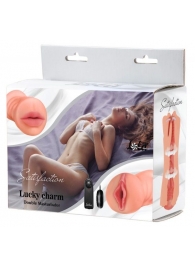Двусторонний мастурбатор с вибропулей Satisfaction Lucky charm - Lola Games - в Черкесске купить с доставкой