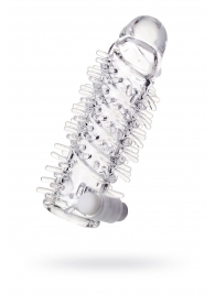 Насадка на пенис TOYFA A-Toys с вибропулей и шипами - 13,4 см. - A-toys - в Черкесске купить с доставкой