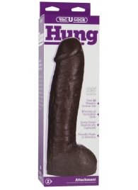 Большая насадка для трусиков Vac-U-Lock Realistic Hung - 31,7 см. - Doc Johnson - купить с доставкой в Черкесске