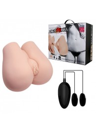 Реалистичный мастурбатор с вибрацией и двумя тоннелями - вагиной и анусом - Baile - в Черкесске купить с доставкой
