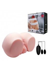 Телесный мастурбатор с двумя любовными тоннелями и вибрацией - Baile - в Черкесске купить с доставкой