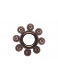 Чёрное эрекционное кольцо Rings Bubbles - Lola Games - в Черкесске купить с доставкой