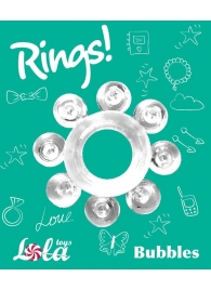 Прозрачное эрекционное кольцо Rings Bubbles - Lola Games - в Черкесске купить с доставкой