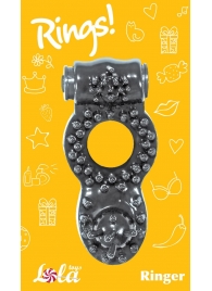 Чёрное эрекционное кольцо Rings Ringer - Lola Games - в Черкесске купить с доставкой