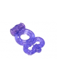 Фиолетовое эрекционное кольцо Rings Treadle с подхватом - Lola Games - в Черкесске купить с доставкой