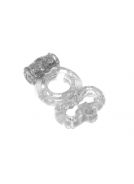 Прозрачное эрекционное кольцо Rings Treadle с подхватом - Lola Games - в Черкесске купить с доставкой