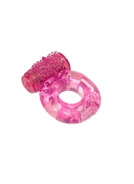 Розовое эрекционное кольцо с вибрацией Rings Axle-pin - Lola Games - в Черкесске купить с доставкой