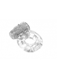 Прозрачное эрекционное кольцо с вибрацией Rings Axle-pin - Lola Games - в Черкесске купить с доставкой