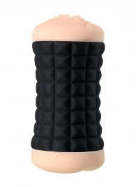 Двухсторонний мастурбатор JOS JANICE в черном цилиндре - JOS - в Черкесске купить с доставкой