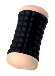 Двухсторонний мастурбатор JOS JANICE в черном цилиндре - JOS - в Черкесске купить с доставкой