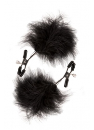 Зажимы для сосков с пухом FEATHERED NIPPLE CLAMPS - Blush Novelties - купить с доставкой в Черкесске