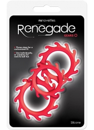 Набор из 3 красных эрекционных колец Renegade Gears - NS Novelties - в Черкесске купить с доставкой