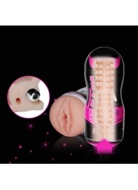 Мастурбатор-вагина Sex In A Can Vibra Vagina Tunnel - Lovetoy - в Черкесске купить с доставкой