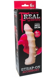 Насадка REAL Standard со спиралевидным узором - 19 см. - LOVETOY (А-Полимер) - купить с доставкой в Черкесске