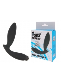Чёрный вибростимулятор простаты Sex Expert Vibe Pleasure - Sex Expert - в Черкесске купить с доставкой
