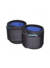 Неопреновые черно-синие наручники - Sitabella - купить с доставкой в Черкесске