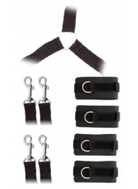 Комплект наручников и поножей LUXURIOUS BED RESTRAINT CUFF SET - Blush Novelties - купить с доставкой в Черкесске