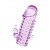 Закрытая фиолетовая насадка с 2 отростками - 13 см. - Toyfa Basic - в Черкесске купить с доставкой