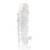 Закрытая прозрачная рельефная насадка Crystal sleeve - 13 см. - Erowoman-Eroman - в Черкесске купить с доставкой