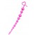 Розовая силиконовая анальная цепочка Long Sweety - 34 см. - ToyFa