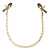 Чёрные с золотом зажимы на соски Gold Chain Nipple Clamps - Pipedream - купить с доставкой в Черкесске
