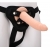 Телесный страпон на черных трусиках STRAP ON REAL DILDO - 20 см. - Dream Toys - купить с доставкой в Черкесске