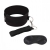 Черный ошейник с длинным поводком Collar and Leash Set - Lux Fetish - купить с доставкой в Черкесске