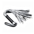 Серебристая плетка Struggle My Flogger с черной ручкой - 45 см. - Lovetoy - купить с доставкой в Черкесске