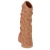 Телесная насадка с венками и открытой головкой Nude Sleeve M - 12 см. - KOKOS - в Черкесске купить с доставкой