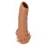 Телесная насадка с усиками и открытой головкой Nude Sleeve L - 14 см. - KOKOS - в Черкесске купить с доставкой