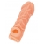 Телесная закрытая насадка с венками Cock Sleeve Size L - 17,6 см. - KOKOS - в Черкесске купить с доставкой