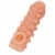 Телесная закрытая насадка с шариками Cock Sleeve Size M - 15,6 см. - KOKOS - в Черкесске купить с доставкой