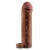Коричневая насадка с кольцом Perfect 2 Extension with Ball Strap - 19 см. - Pipedream - в Черкесске купить с доставкой
