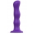 Фиолетовая насадка Strap-On-Me Dildo Geisha Balls size XL - Strap-on-me - купить с доставкой в Черкесске