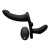 Черный вибрострапон Double Take 10X Double Penetration Vibrating Strap-on Harness - XR Brands - купить с доставкой в Черкесске