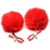 Красные зажимы на соски с помпонами Pom Pom - XR Brands - купить с доставкой в Черкесске