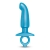 Голубая анальная пробка для массажа простаты Hither Silicone Prostate Plug - 14,3 см. - b-Vibe - в Черкесске купить с доставкой