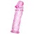 Розовая насадка фаллической формы - 12,5 см. - A-toys - в Черкесске купить с доставкой