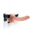 Телесный полый страпон с вибрацией Vibrating Hollow Strap-On with Balls - 24 см. - Pipedream - купить с доставкой в Черкесске